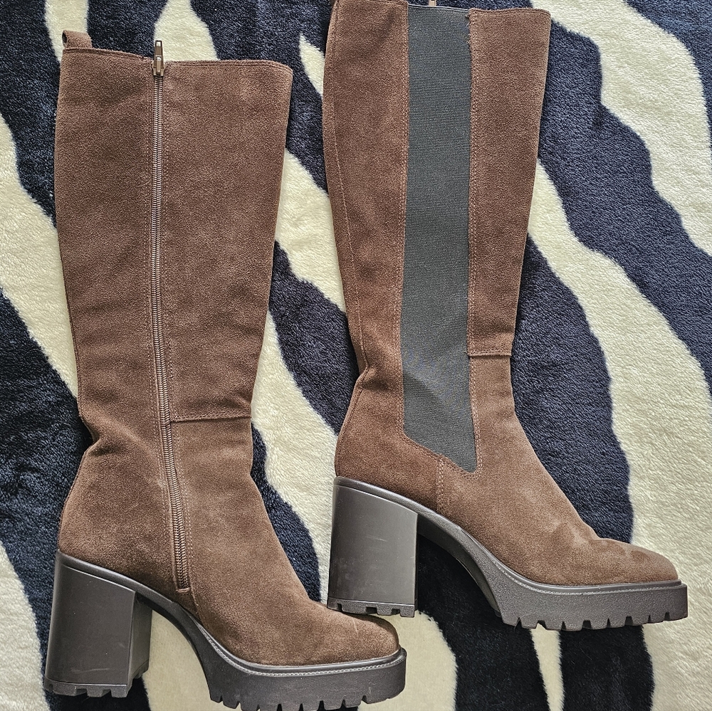 Steve Madden Brown Suede Gogo Boots